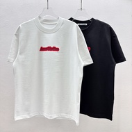 Acne Studios Short Sleeves Printing Oversize Black White  Men Women T-shirt Coat O-Neck Cotton Summe