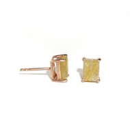 Natural Golden Rutile QuartzSterlingSilver 925 Stud Earring.
