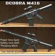 Mainan anak kokang D’cobra m416 hitam ready stock
