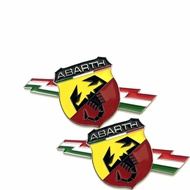 Abbas abarth scorpion metal car logo suitable for body trunk tail side sticker decorative decal acce
