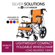 Compact Foldable Wheelchair | Portable &amp; Lightweight | Load 100KG