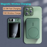 20000mAh Magnetic Wireless Charger Power Bank for iPhone 14 13 12 Samsung Huawei Xiaomi Poverbank 22.5W Fast Charging Powerbank Black 10000mAh