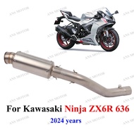 Slip On For KAWASAKI Ninja ZX6R 636 2024 Years Motorcycle Exhaust Escape ZX6R Exhaust Muffler