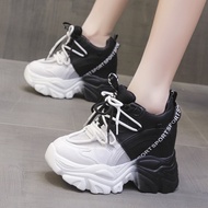 Giày Thể Thao Lưới Thoáng Khí Đế Dày Giày Thể Thao Thường Ngày Cho Nữ Giày Đế Cao 9cm Giày Đế PU Đế