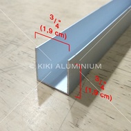 Kanal U Aluminium 34 1.9 cm - Tebal 1 mm - P. 6 meter - Silver