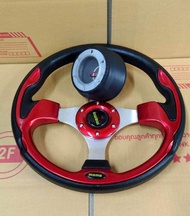 ครบชุดพวงมาลัยแต่ง toyota vigo mighty x tiger D4D พร้อมคอพวงมาลัย ขนาดวง12นิ้ว ก้านตรง ครบชุดพร้อ