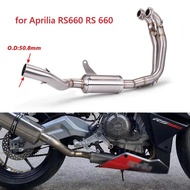 Slip On Full Systems Motorcycle Muffler Espace Front Link Pipe Moto Exhaust  For Aprilia RS660 RS 66