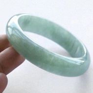 Fashion Beautiful Floating Flowers Green Jade Natural Gems Bangle Bracelet