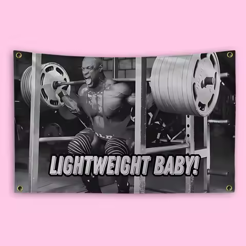 3x5 Ft 90x150cm Ronnie Coleman "LightWeight Baby!" The King 8x Mr Olympia Inspirational Gym Flag Gar
