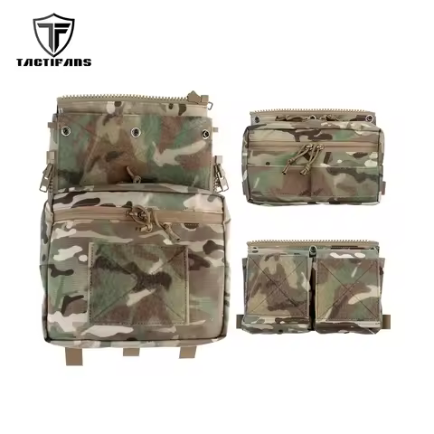 LV119 Assault Tactical Back Panel Core Flashbang Flap GP Pouch Zip-on Modular Expandable LV119 Plate