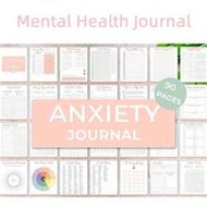 Mental Health Journal] Anxiety Journal, Therapy Journal - Mental Health Journal, Wellness Journal, A