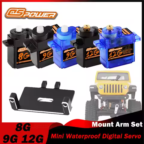 DSPOWER 8g 9g 12g Micro Mini Digital Servo Mount Arm Set Motor 4.8~6.0V DC for RC Car Model Axial SC