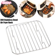 ELO11 Air Fryer Rack, With Foot Thicken Cooking Rack, Durable 304 Stainless Steel Round Square Grid 