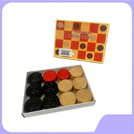 Carrom Men Wood Classic 24 pcs | Buah Carrom Kayu | Carrom Accessories