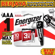 Energizer Max Powerseal AA AAA AAAA (4Pcs) E92 E91 E96 CR2016 CR2025 CR2032 Value Pack Alkaline Batt