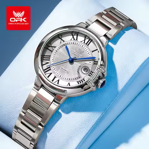 OPK 6039 Women Watch Roman Scale Stainless steel Waterproof Quartz Watch for Women