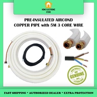 Health+ Premium Fire Retardant Pre Insulated Copper Pipe With 3 Core 1.0mm Wire 5 Meter Length (With