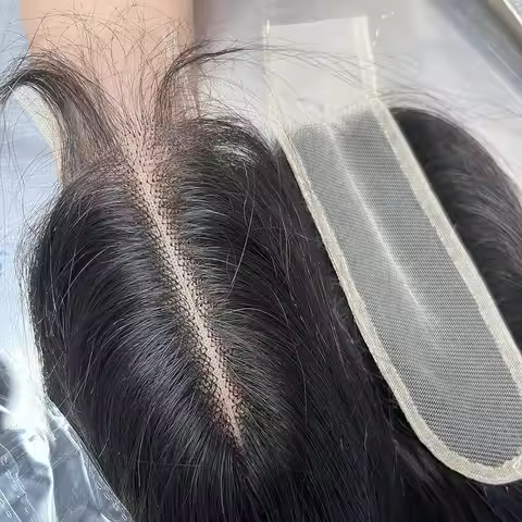 2x6 Lace Closure Straight 100% Human Hair Kim K Free Part Closure HD Transparent Straight Lace Closu