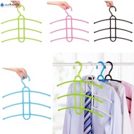 SUCHENHD Clothes Hanger Multifunctional 3 Layer Hanger Hook Space Saver