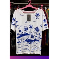 Boracay Island Print Oversized Shirt (Unisex Casual Summer Tee)
