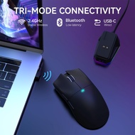 Attack Shark X11 Tri-Mode Ergonomic Esports Gaming Mouse, Paw3311 Sensor Bluetooth 2.4G Wired Perfec