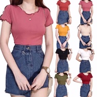 [ACC] 99SaleShop ~ Sabrina Plain Color Top Trending OOTD Crop Tops Hot New Millennial Fashion Blouse