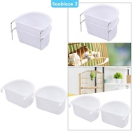 [baoblaze2] 2x Bird Food Feeding Bowl, Bird Cage Accessories, Bird Cage Feeding Bowl, Parrot Cage Feeder, for Parrots, Budgies, Nymphs