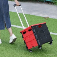Wholesale Small Trolley Four-Wheel Shopping Season Trolley Cart Universal Trolley Case Folding Stora