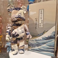 bearbrickViolent Bear Bearbrick Kanagawa Surfing Van Gogh Starry Night Coffee Cat Figurine Garage Kits400%
