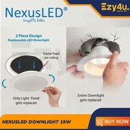 Nexus LED 15W Round Downlight Recessed 6 Inch Frame Daylight Coolwhite 6500K 4000K for Lighting Livi
