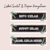 *SOFTCOPY* Label Subjek / Papan Kenyataan — HIASAN & KECERIAAN KELAS (Tema Eucalyptus)