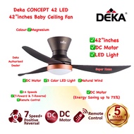 Deka Fan CONCEPT 42 LED (Magnesium) 42 inch 3 Blades DC Motor Ceiling Fan with Remote Control ((3 Color LED Light))