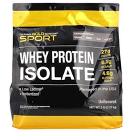 California Gold Nutrition Sport, Whey Protein Isolate, Unflavored, 5 lb (2.27 kg)