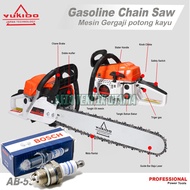 YUKIDO Mesin Potong Kayu 22Inch Senso Pemotong Kayu 58CC Mesin Gergaji 2Tak chainsaw AB-5900FW