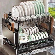 PERALATAN Dish Dryer Rack Stainless Dish Drainer Rack Kitchen Rack Equipment