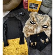 Set 2 Piece fur coat and pants for baby 7-41kg