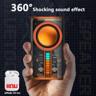 K07 Transparent Mecha Wireless Bluetooth Speaker Sound Light Rhythm Subwoofer TWS Stereo Cyberpunk M