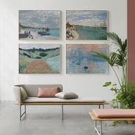 Perilla-Claude Monet การแสดงผลพระอาทิตย์ขึ้นที่มีชื่อเสียงภาพวาดสีน้ำมันผ้าใบพิมพ์โปสเตอร์ศิลปะห้องน