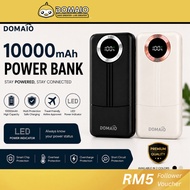 DOMAIO 10000MAH 3C POWER BANK W/CABLE TYPE C&LIGHTNING