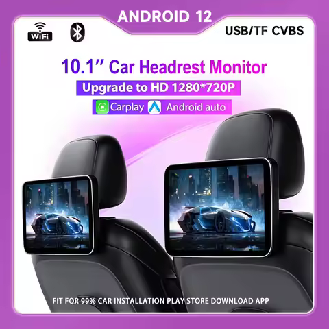 GcPaSr Car Screens Rear Seat Monitor For Headrest TV Screen WiFi Movie/Netflix/Youtube Online Video