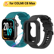 COLMI C8 Max case Screen protector COLMI C8 Max strap Silicone strap COLMI C8 Max Smart Watch strap 