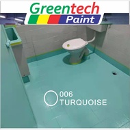 006 TURQUOISE 🔥1L GREENTECH EPOXY FLOOR PAINT TILES FLOOR PAINT WATERPROOF COATING EPOXY [Include Ha