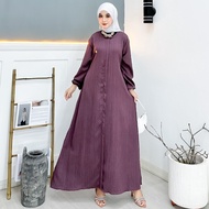 Elvira Dress Gamis Ladycrush MaterialWanita with Wood Grain Motif