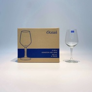 Ocean dealer Set of 6 Thai glass wine glasses for Ocean 19R16 red wine, capacity 455ml