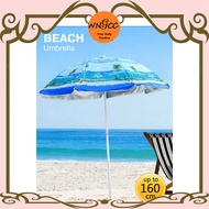 READY STOCK 160cm Adjustable Height Beach Umbrella Outdoor Umbrella Garden Beach Camping (60-444)