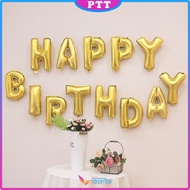 PTT Paket Balon Foil Happy Birthday Warna Warni 1 Set Balon Foil Rainbow 34 Cm Balon Ulang Tahun Bal