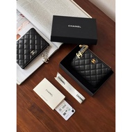 Chanel Wallet Card Holder Coin Purse Gold Bead Pendant Diamond Clutch Bag Card Holder 2025 New Style