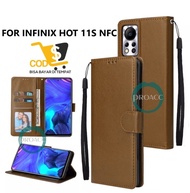 flip wallet INFINIX HOT 11S NFC flip case casing handphone flip cover