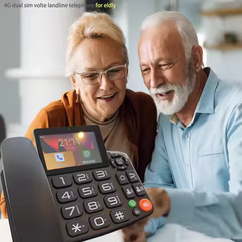 Card dual card touch screen phone landline Android system, video call wechat elderly machine family 