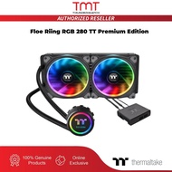 TMT Thermaltake Floe Riing ARGB 280 TT Premium Edition AIO Liquid Cooling CPU Cooler | 280mm | 2*12CM Riing Plus RGB | Lighting Controller/Brand RGB Sync | CL-W167-PL14SW-A | 2 Years Warranty